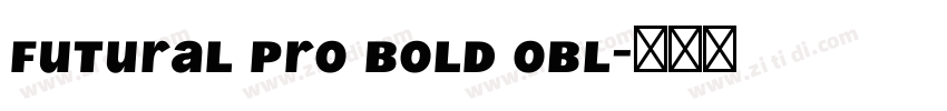futural pro bold obl字体转换